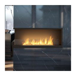 InFire - Lareira de canto BIO 110x45 cm 3kW preto