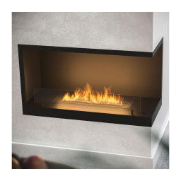InFire - Lareira de canto BIO 80x45 cm 3,5kW preto
