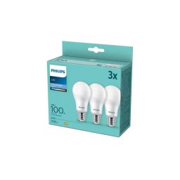 CONJUNTO 3x Lâmpada LED Philips A67 E27/13W/230V 6500K