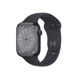 Apple Watch Series 8 GPS+Cellular 45mm Aluminio Meia-Noite com Bracelete Desportiva Meia-Noite