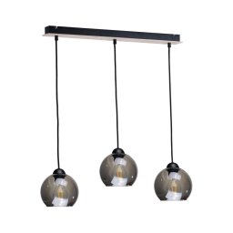 Candelabro suspenso UNO WOOD 3xE27/60W/230V preto/castanho