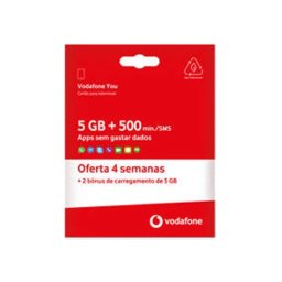 Cartão Sim Vodafone You 5GB + 500Min