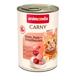 6x400g animonda Carny Adult frango, peru e coração de pato