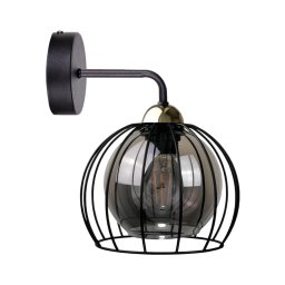 Iluminação de parede SOLO BLACK 1xE27/60W/230V preto/dourado