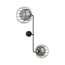 Iluminação de parede SOLO BLACK 2xE27/60W/230V preto/dourado