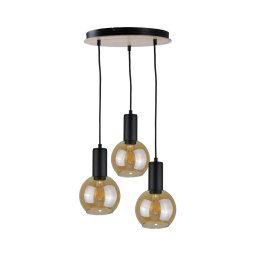 Candelabro suspenso JANTAR WOOD 3xE27/60W/230V diâmetro 30 cm