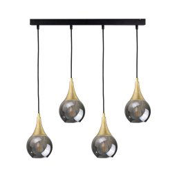 Candelabro suspenso LACRIMA SMOKY 4xE27/60W/230V