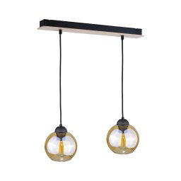 Candelabro suspenso AMBRE WOOD 2xE27/60W/230V