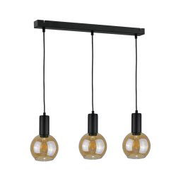 Candelabro suspenso JANTAR BLACK 3xE27/60W/230V