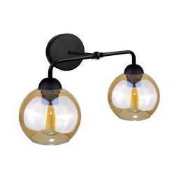 Iluminação de parede MELLE BLACK 2xE27/60W/230V