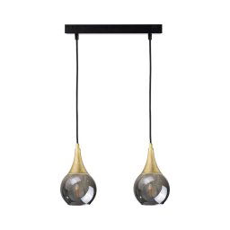 Candelabro suspenso LACRIMA SMOKY 2xE27/60W/230V