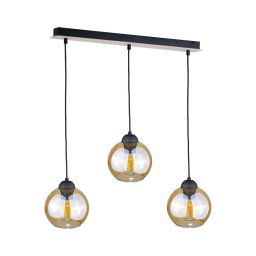Candelabro suspenso AMBRE WOOD 3xE27/60W/230V