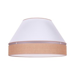 Duolla - Iluminação de teto AVIGNON 3xE27/15W/230V diâmetro 60 cm branco/castanho