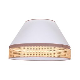 Duolla - Iluminação de teto AVIGNON 3xE27/15W/230V diâmetro 60 cm branco/vime