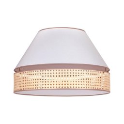 Duolla - Iluminação de teto AVIGNON 1xE27/15W/230V diâmetro 50 cm branco/vime