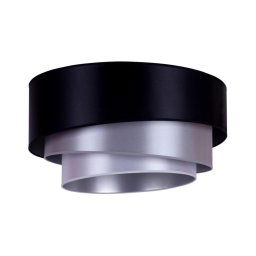 Duolla - Iluminação de teto TRIO 1xE27/15W/230V diâmetro 45 cm preto/prateado
