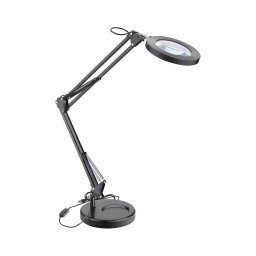 Extol - Candeeiro de mesa LED com regulação e lupa LED/8W/5V 2900/4500/7500K preto