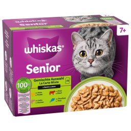 12x85g Seleção mista em molho Whiskas 7+ saquetas gatos