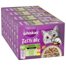 48x85g misto recoemndação do chef Tasty Mix Whiskas saquetas gato