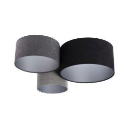 Iluminação de teto SPACE 3xE27/60W/230V cinzento/preto/prateado
