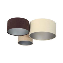 Iluminação de teto SPACE 3xE27/60W/230V creme/castanho/bege