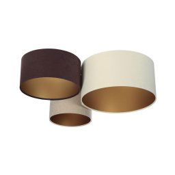 Iluminação de teto SPACE 3xE27/60W/230V creme/castanho/bege