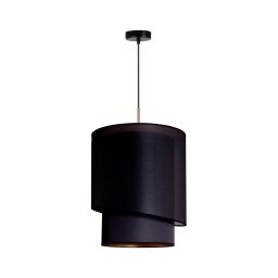Duolla - Candelabro suspenso PARIS 1xE27/15W/230V diâmetro 40 cm preto/dourado