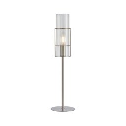 Markslöjd 108557 - Candeeiro de mesa TUBO 1xE14/40W/230V 50 cm cromado brilhante/clear