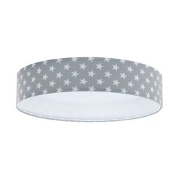 Luminária LED dimável GALAXY KIDS 24W 230V estrelas cinza/branco + DO