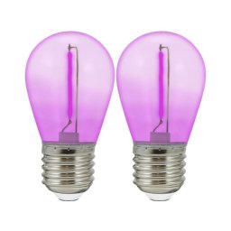 KIT 2x Lâmpada LED PARTY E27/0,3W/36V roxa