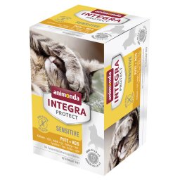 6x100g Adult Sensitive Peru e arroz animonda Integra Protect terrinas gatos