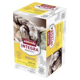 6x100g Adult Sensitive Frango puro animonda Integra Protect terrinas gatos