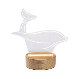 Rabalux 76002 - Lâmpada de mesa infantil LED AKALI 2W 5V 3000K delfim faia