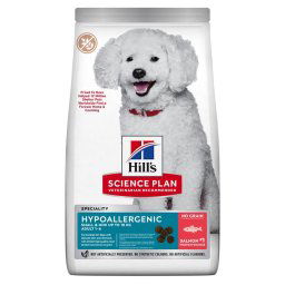 2x6kg salmão Small & Mini Adult Hypoallergenic Hill's Science Plan ração cão