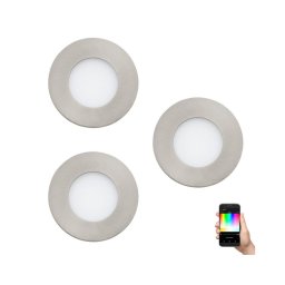 Eglo 32882-Conjunto de 3 luminárias embutidas LED RGB reguláveis FUEVA-C LED/3W/230V