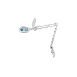 Candeeiro de mesa regulável com uma lupa e clipe LED/8W/12/230V