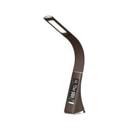 Brilagi - Candeeiro de mesa LED com regulação com uma display PELLE LED/7W/230V castanho