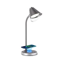 Immax 08972L - Lâmpada de mesa LED dimmável FINCH LED/9W/12/230V cinza/cromada