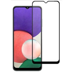 Película de vidro temperado 5D para Samsung Galaxy A22 4G preta