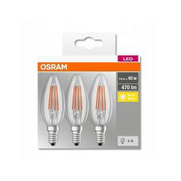 CONJUNTO 3x Lâmpada LED VINTAGE B40 E14/4W/230V 2700K - Osram