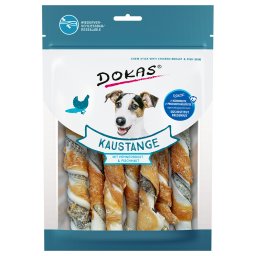 170g rolos peito de frango e pele de peixe Dokas snacks cães