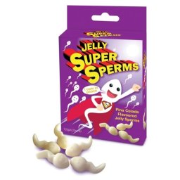 Goma de Espermatozoide Sabor a Piña colada, caixa de 120gr