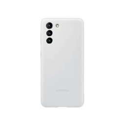 Capa Samsung Galaxy S21 (Samsung G991) Silicone Cover EF-PG991TJEGWW Cinza Claro Original