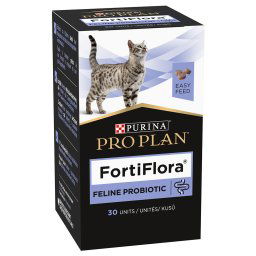 30uds. FortiFlora Feline Probióticos Purina Pro Plan suplementos mastigáveis gatos