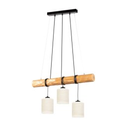 Spot-Light 68869351 - Lustre suspenso TRENO 3xE27/25W/230V, acabamento em pinho