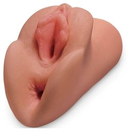 Masturbador PDX Plus+ Baunilha, Vagina e Ânus, 14.2cm Ø4.6cm