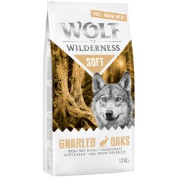 12kg Soft Gnarled Oaks frango do campo e coelho Wolf of Wilderness cão