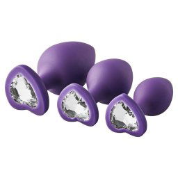 Kit Anal 3 Plugs Silicone Flirts Roxo