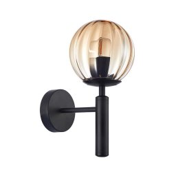 ITALUX WL-2324-1 BK+AMB - Iluminação de parede RAVENA 1xE27/10W/230V preto