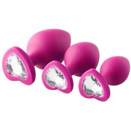 Kit Anal 3 Plugs Silicone Flirts Rosa